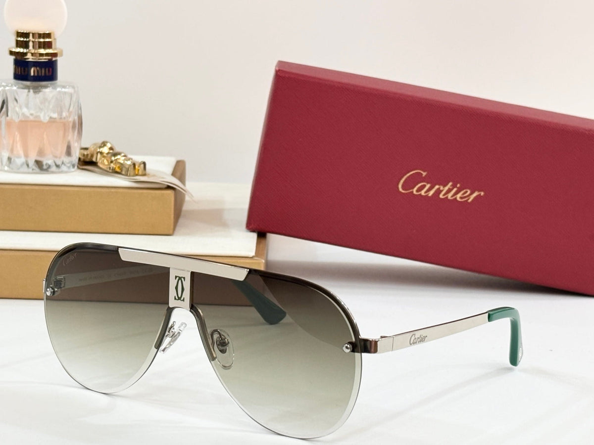 CARTIER SIGNATURE C DE AVIATOR FRAME SUNGLASSES 524543 IN METAL