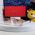 CARTIER SIGNATURE C DE RECTANGULAR FRAME SUNGLASSES 533233 IN METAL